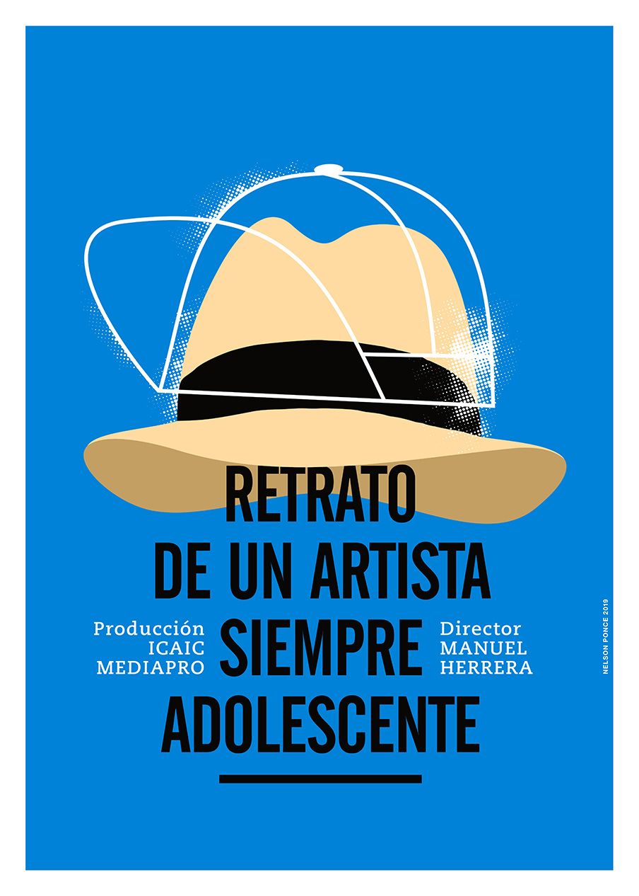 Cartel del documental Retrato de un artista siempre adolescente (una historia de cine en Cuba), de Manuel Herrera.