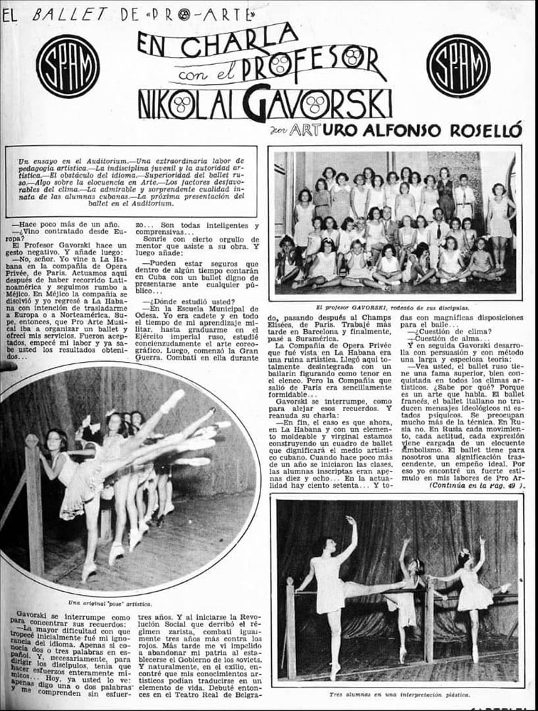 Alicia Alonso (revista Carteles)