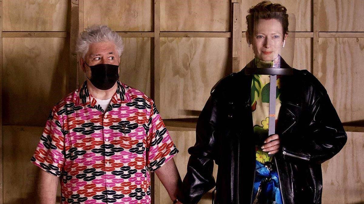 Pedro Almodóvar y Tilda Swinton