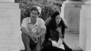 Laura de la Uz y Fernando Pérez. Rodaje de Madagascar